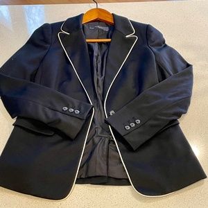 The Limited Navy Mixed Fabric w/ White Piped Detail  Sz Small